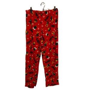 Elf‎ Buddy Sleep Pants Lounge red Womens size Large L Holiday Pajamas Pjs Mens